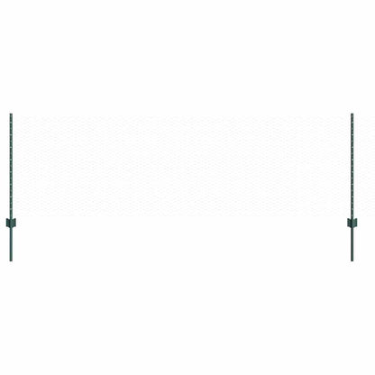 Fence with Posts Green 0.8 x 10 m Steel