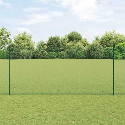 Fence with Posts Green 1.4 x 10 m Steel