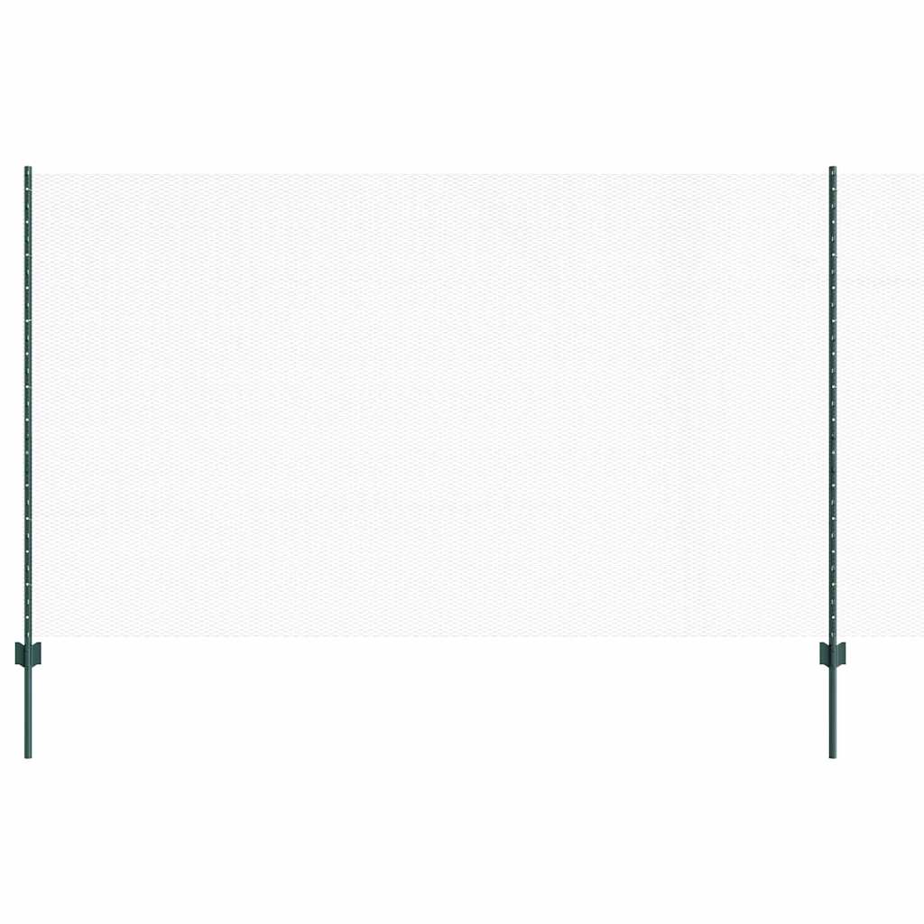 Fence with Posts Green 1.4 x 10 m Steel
