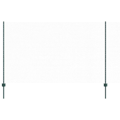 Fence with Posts Green 1.4 x 25 m Steel