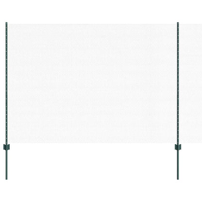 Fence with Posts Green 1.6 x 25 m Steel