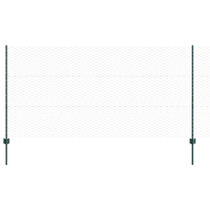 Fence with Posts Green 1.2 x 50 m Steel