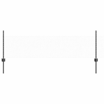 Fence with Posts Grey 0.5 x 10 m Steel