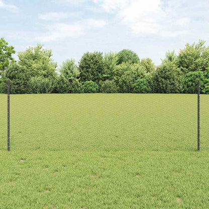 Fence with Posts Grey 0.8 x 10 m Steel