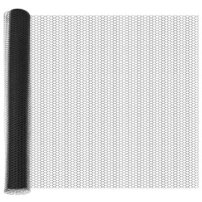 Fence with Posts Grey 0.8 x 10 m Steel