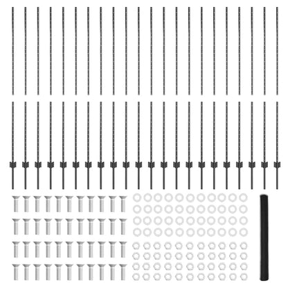 Fence with Posts Grey 1.6 x 50 m Steel