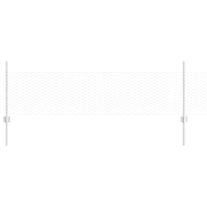Fence with Posts Silver 0.5 x 10 m Steel