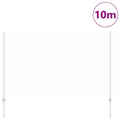 Fence with Posts Silver 1.5 x 10 m Steel