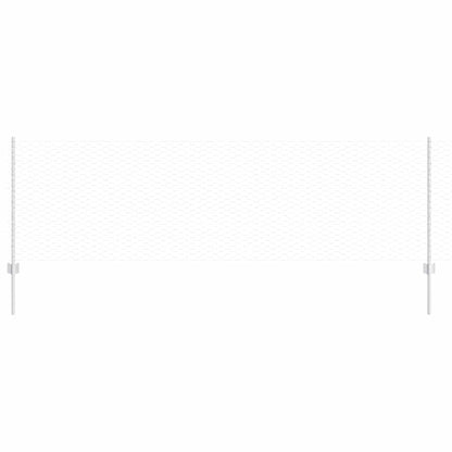 Fence with Posts Silver 0.8 x 25 m Steel