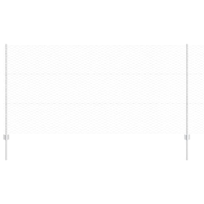 Fence with Posts Silver 1.2 x 25 m Steel