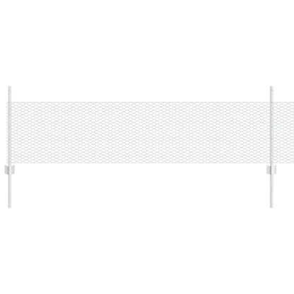 Fence with Posts Silver 0.5 x 50 m Steel