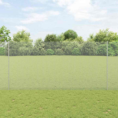 Fence with Posts Silver 1.6 x 50 m Steel