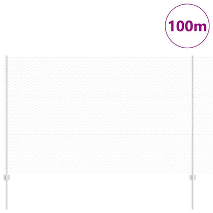 Fence with Posts Silver 1.5 x 100 m Steel