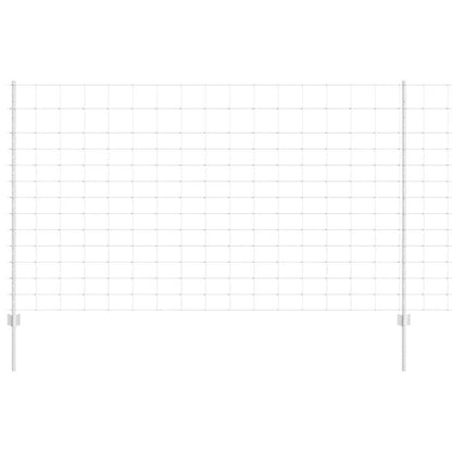 Fence with Posts Silver 1.4 x 25 m Steel