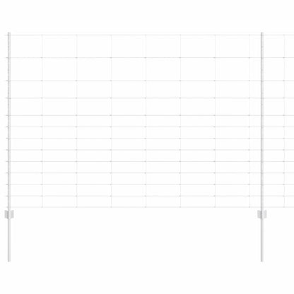 Fence with Posts Silver 1.5 x 25 m Steel