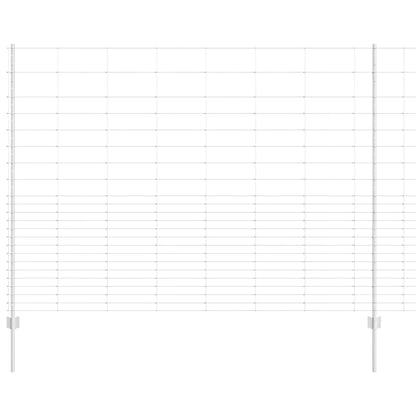 Fence with Posts Silver 1.6 x 25 m Steel