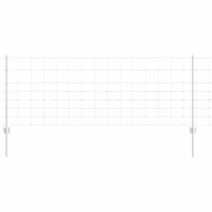 Fence with Posts Silver 0.8 x 50 m Steel