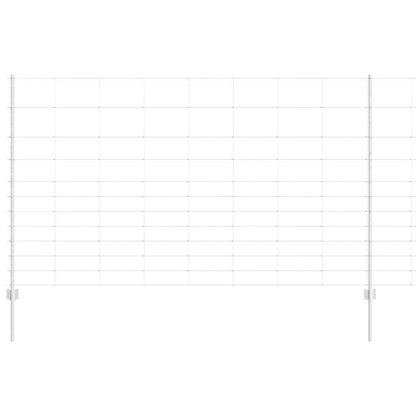 Fence with Posts Silver 1.4 x 50 m Steel