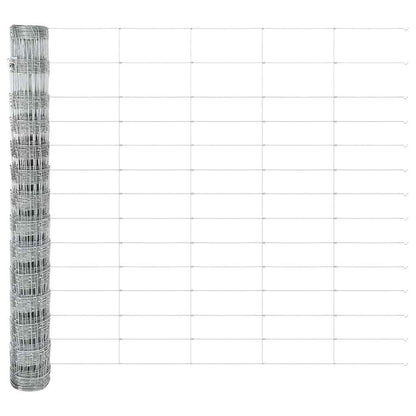 Fence with Posts Silver 1.4 x 50 m Steel
