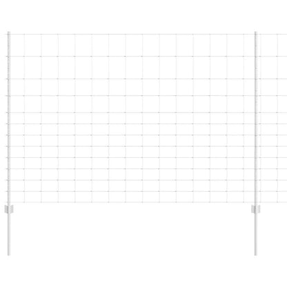 Fence with Posts Silver 1.5 x 50 m Steel