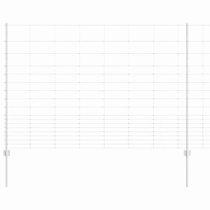 Fence with Posts Silver 1.5 x 50 m Steel