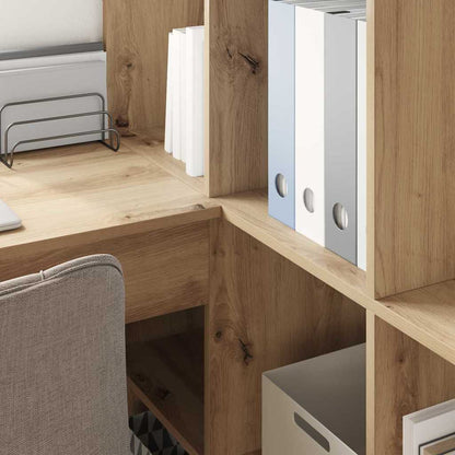 Corner Desk with Shelf Artisan Oak 101.5 x 149.5 x 149.5 cm