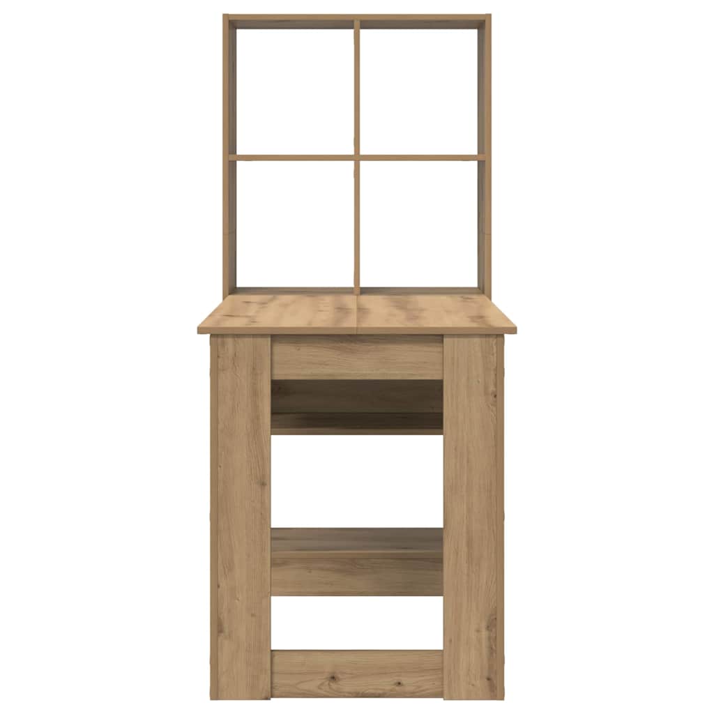Desk with Shelf Artisan oak 122 x 67 x 145 cm Engineered Wood