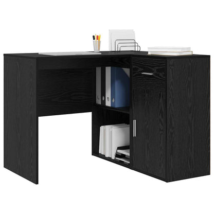Corner Desk Black oak 102 x 50 x 75 cm Engineered wood