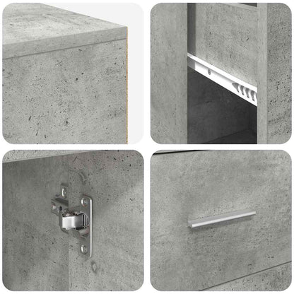 Corner Desk Concrete Grey 102 x 50 x 75 cm Engineered wood