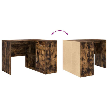 Corner Desk Smoked Oak 102 x 50 x 75 cm Engineered wood