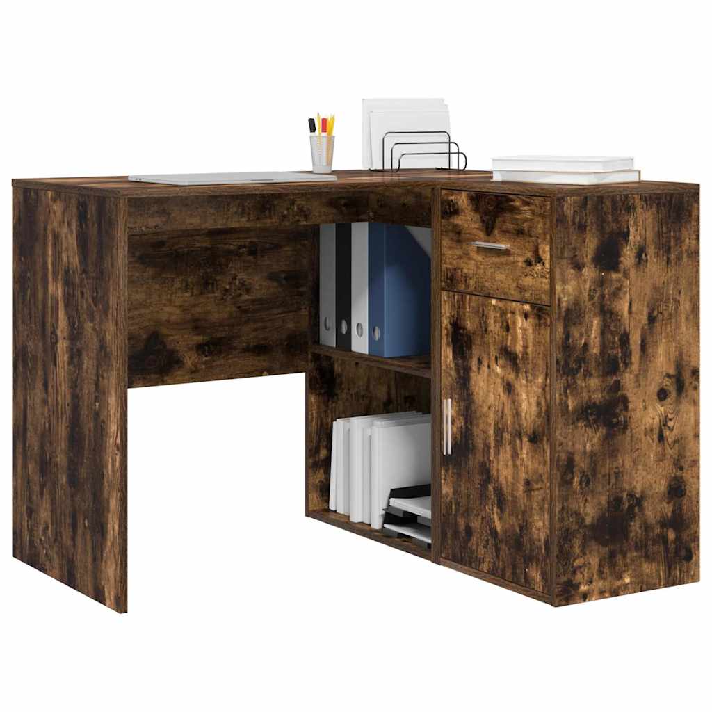 Corner Desk Smoked Oak 102 x 50 x 75 cm Engineered wood