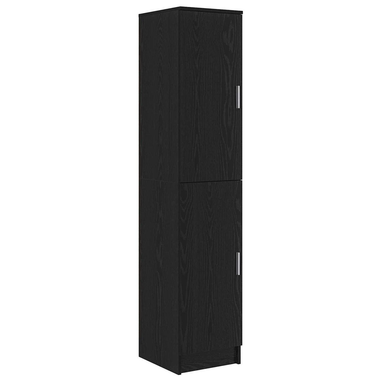 Desk with Storage with Shelf 2 pcs Black oak Engineered wood