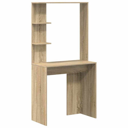 Desk with Storage with Shelf 2 pcs Sonoma Oak Engineered wood