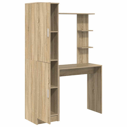 Desk with Storage with Shelf 2 pcs Sonoma Oak Engineered wood