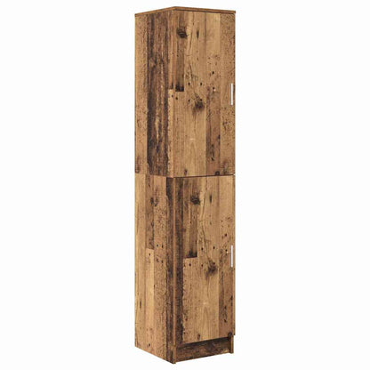 Desk with Storage with Door 2 pcs Old Wood 78.5 x 37 x 154.5 cm