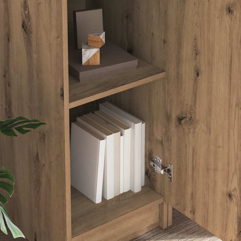 Desk with Storage with Shelf 2 pcs Artisan oak Engineered wood