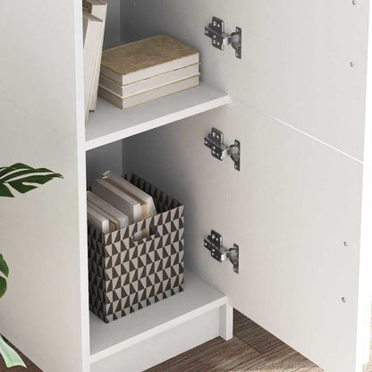 Desk with Storage 2 pcs White 102 x 50 x 124 cm Engineered wood