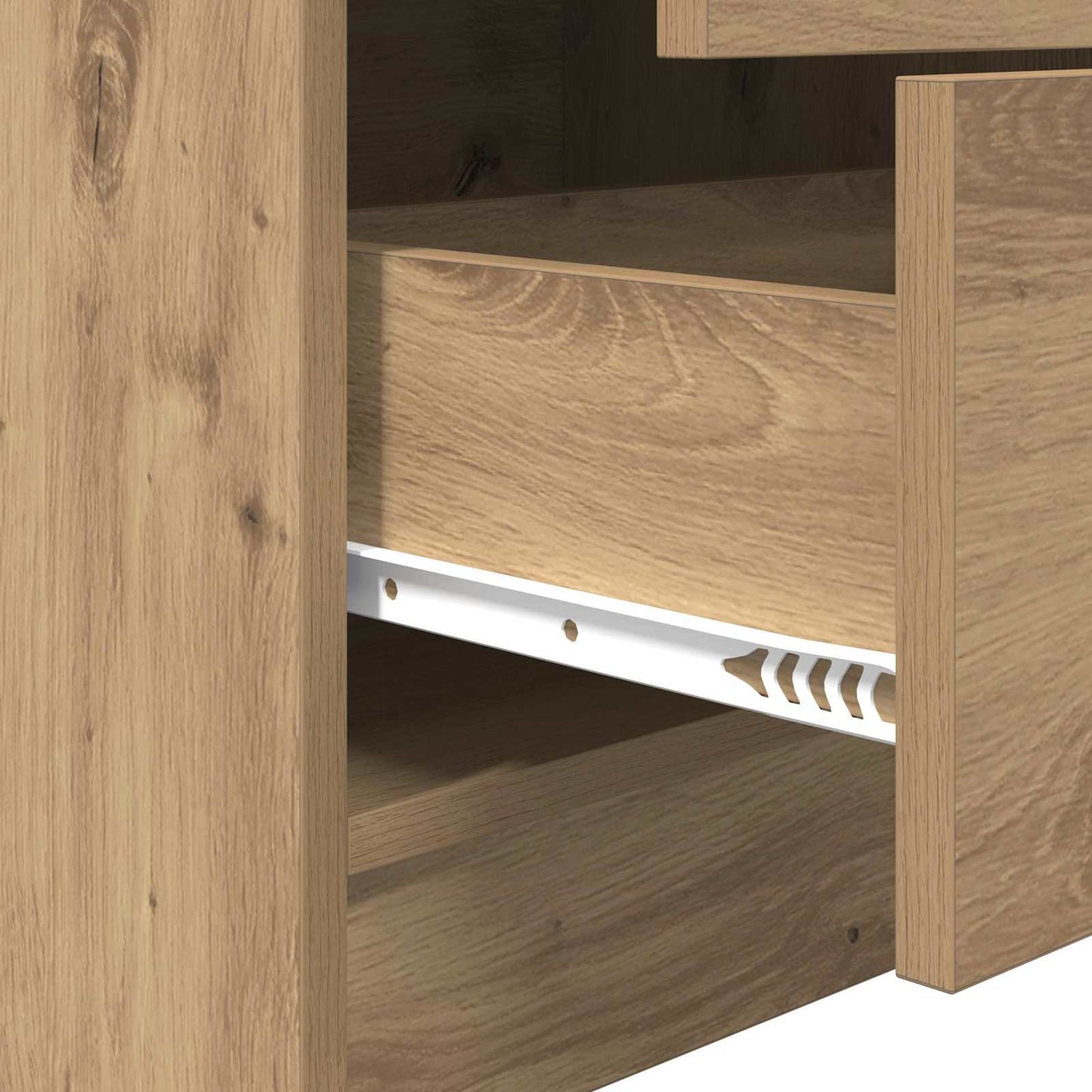 Desk with Storage with Drawer 2 pcs Artisan oak Engineered wood