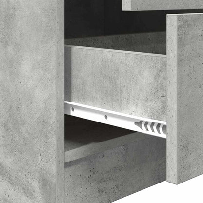 Desk with Storage 2 pcs Concrete Grey 70 x 40 x 76 cm