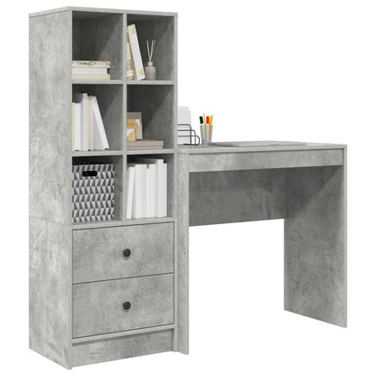Desk with Storage 2 pcs Concrete Grey 80 x 40 x 76 cm