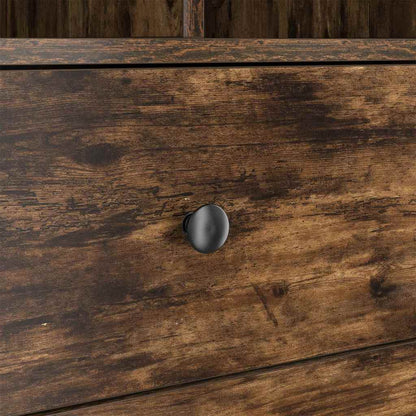 Desk with Storage with Drawer 2 pcs Smoked Oak 80 x 40 x 76 cm