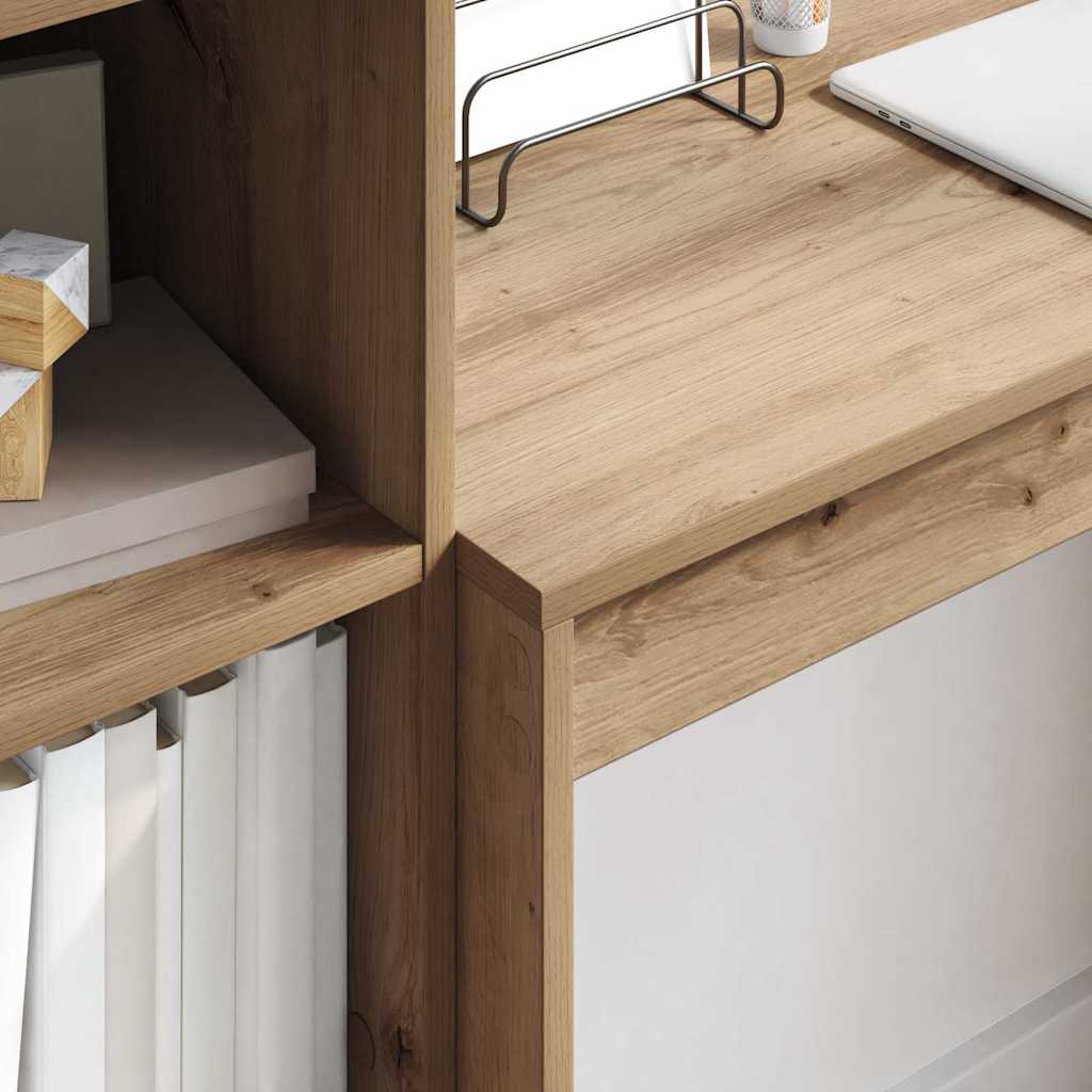 Desk with Storage with Drawer 2 pcs Artisan oak 90 x 40 x 76 cm