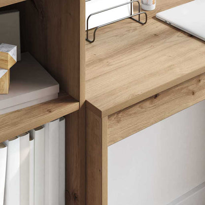 Desk with Storage with Drawer 2 pcs Artisan oak 90 x 40 x 76 cm