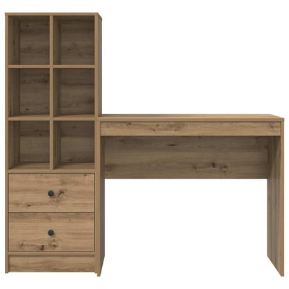 Desk with Storage with Drawer 2 pcs Artisan oak 90 x 40 x 76 cm