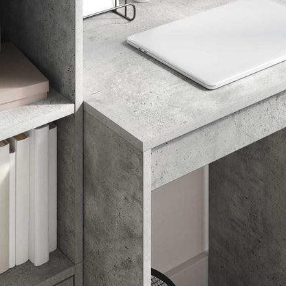 Desk with Storage 2 pcs Concrete Grey 60 x 50 x 76 cm