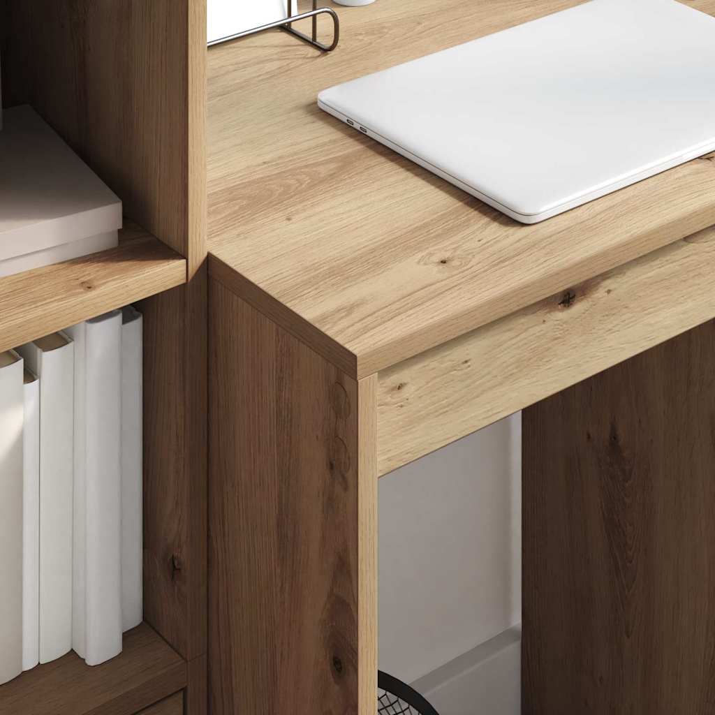 Desk with Storage with Drawer 2 pcs Artisan oak 60 x 50 x 76 cm