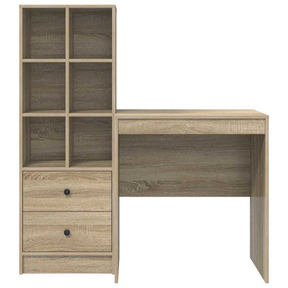 Desk with Storage with Drawer 2 pcs Sonoma Oak 70 x 50 x 76 cm