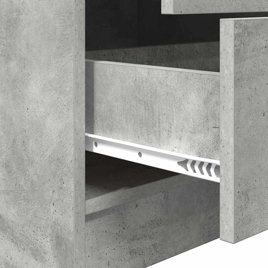 Desk with Storage 2 pcs Concrete Grey 100 x 50 x 76 cm