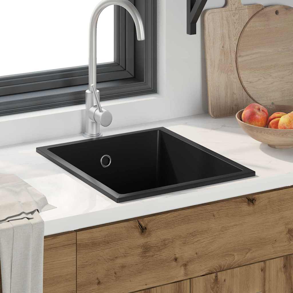 Kitchen Sink Black 38 x 44 x 20 cm Granite
