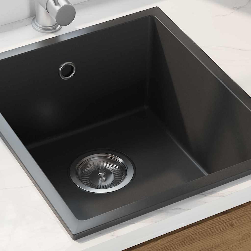 Kitchen Sink Black 38 x 44 x 20 cm Granite